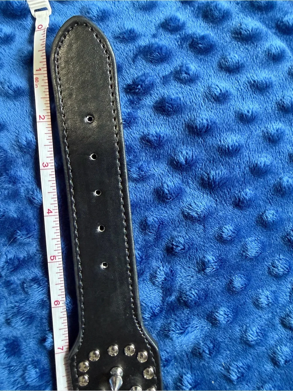 Black Spiked Leather Collar